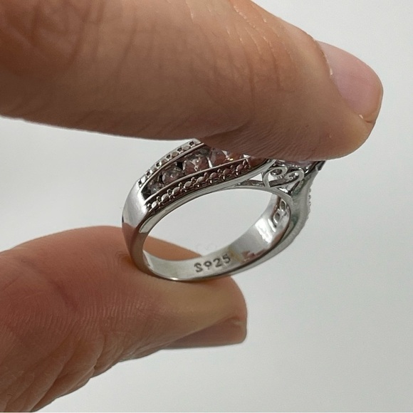 925 Silver Ring Solitaire Size 8 Women Wedding Engagement Anniversary Promise - Picture 8 of 10